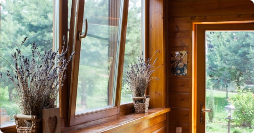 Фото деревянных окон для квартиры